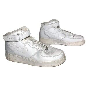 Nike Air Force 1 Mid '07 Mens Size 9.5 White Athletic Lifestyle Shoes Sneakers